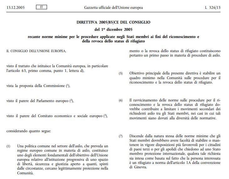 CatturaDir 85 del 2005
